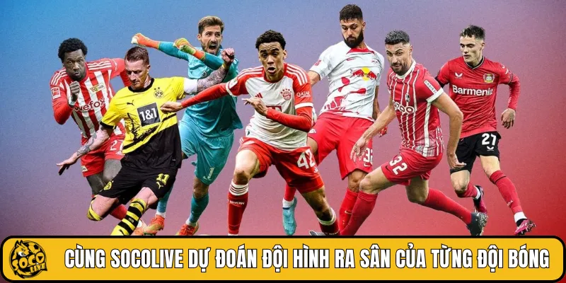 Cùng SOCOLIVE dự đoán đội hình ra sân của từng đội bóng